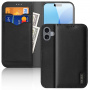 DUX DUCIS Hivo bőr flip tok iPhone 16-hoz - fekete