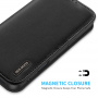 DUX DUCIS Hivo bőr flip tok iPhone 16 Plushoz - fekete