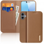 DUX DUCIS Hivo bőr flip tok iPhone 16 Plushoz - barna