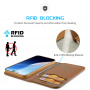 DUX DUCIS Hivo bőr flip tok iPhone 16 Pro telefonhoz - barna