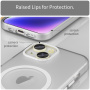 Matt áttetsző borítás MagSafe-el, iPhone 16 Plus-hoz - fehér
