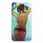 Védő tok / borító átlátszó területet kerettel - Apple iPhone 6S / 6 - sexy lány - derek