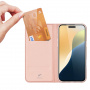 DUX DUCIS Skin Pro flip tok iPhone 16 Plus készülékhez - rózsaszín arany
