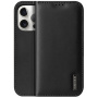 DUX DUCIS Hivo bőr flip tok iPhone 15 Pro telefonhoz - fekete