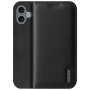 DUX DUCIS Hivo bőr flip tok iPhone 16 Plushoz - fekete