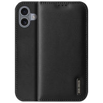 DUX DUCIS Hivo bőr flip tok iPhone 16 Plushoz - fekete