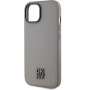 DKNY Stack logó borító MagSafe-el* iPhone 15-höz - szürke