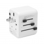 Tactical PTP univerzális utazó adapter USB-C / USB-A portokkal és kihúzható dugókkal - 12W - fehér