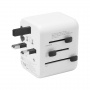 Tactical PTP univerzális utazó adapter USB-C / USB-A portokkal és kihúzható dugókkal - 12W - fehér