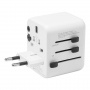 Tactical PTP univerzális utazó adapter USB-C / USB-A portokkal és kihúzható dugókkal - 12W - fehér