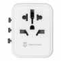 Tactical PTP univerzális utazó adapter USB-C / USB-A portokkal és kihúzható dugókkal - 12W - fehér