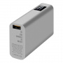 Tactical EDC Brick powerbanka rozsdamentes acélból, USB-C / USB-A portokkal - 9 600 mAh - ezüst