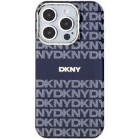 DKNY Ismétlődő mintás tónusos csíkos burkolat MagSafe-el* iPhone 13 Pro Maxhez – sötétkék