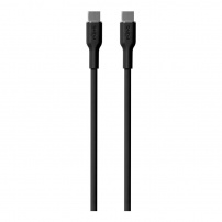 PURO Puha töltő- és adatkábel USB-C / USB-C iPhone / iPad / AirPods készülékekhez - 1,5 m - fekete