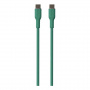 PURO Puha töltő- és adatkábel USB-C / USB-C iPhone / iPad / AirPods készülékekhez - 1,5 m - sötétzöld