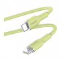 PURO Puha töltő- és adatkábel USB-C / USB-C iPhone / iPad / AirPods készülékekhez - 1,5 m - világoszöld