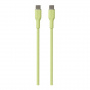 PURO Puha töltő- és adatkábel USB-C / USB-C iPhone / iPad / AirPods készülékekhez - 1,5 m - világoszöld