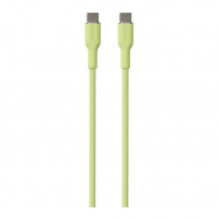 PURO Puha töltő- és adatkábel USB-C / USB-C iPhone / iPad / AirPods készülékekhez - 1,5 m - világoszöld