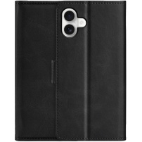 PU bőr flip tok iPhone 16-hoz - fekete
