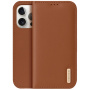 DUX DUCIS Hivo bőr flip tok iPhone 15 Pro telefonhoz - barna