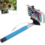 Teleskopos selfie rúd / monopod vezetékes ravaszttal - iPhone - hossza 101,4cm - kék