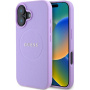 Guess Szemcsés Classic Embléma borító MagSafe-gyel * iPhone 16 Plus - lila