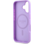 Guess Szemcsés Classic Embléma borító MagSafe-gyel * iPhone 16 Plus - lila