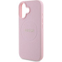 Guess Szemcsés Classic Embléma borító MagSafe-el* iPhone 16-hoz - rózsaszín
