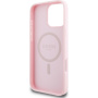 Guess Szemcsés Classic Embléma borító MagSafe-gyel * iPhone 16 Pro Max - rózsaszín