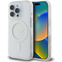 Guess IML csillogó gyűrű borítás MagSafe-el* iPhone 16 Pro készülékhez - átlátszó
