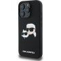 Karl Lagerfeld Duplafejű szilikon borítás MagSafe-el* iPhone 16 Pro készülékhez - fekete