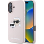 Karl Lagerfeld Duplafejű szilikon burkolat MagSafe-el* iPhone 16-hoz - rózsaszín