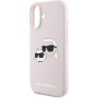 Karl Lagerfeld Duplafejű szilikon burkolat MagSafe-el* iPhone 16-hoz - rózsaszín