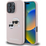 Karl Lagerfeld Duplafejű szilikon burkolat MagSafe-el* iPhone 16 Pro Max készülékhez - rózsaszín
