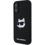 Karl Lagerfeld Choupette fej szilikon burkolat MagSafe-el* iPhone 16-hoz - fekete