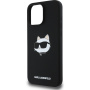 Karl Lagerfeld Choupette fej szilikon burkolat MagSafe-el* iPhone 16 Pro Max készülékhez - fekete