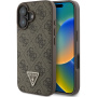 Guess 4G Strass Triangle fém logóborító iPhone 16 telefonhoz - barna