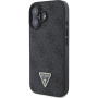 Guess 4G strassz háromszög fém logós tok szíjjal iPhone 16-hoz - szürke