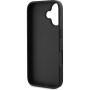 Guess 4G strassz háromszög fém logós tok szíjjal iPhone 16-hoz - szürke