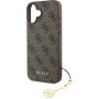 Guess 4G Charms borító iPhone 16 Plus készülékhez - barna