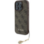 Guess 4G Charms borító iPhone 16 Pro készülékhez - barna