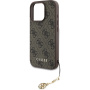 Guess 4G Charms borító iPhone 16 Pro készülékhez - barna