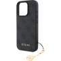 Guess 4G Charms borító iPhone 16 Pro készülékhez - szürke