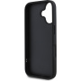 Karl Lagerfeld 3D gumis Karl és Choupette borító iPhone 16 Plus készülékhez - fekete