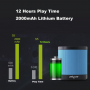 Vezeték nélküli Bluetooth stereo reproduktor 2000mAh akumulátorral foglalattal 32GB memoriál kártyával - szürke