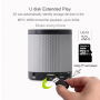 Vezeték nélküli Bluetooth stereo reproduktor 2000mAh akumulátorral foglalattal 32GB memoriál kártyával - szürke