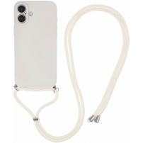Védőburkolat vezetékkel iPhone 16-hoz - bézs