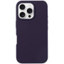 Szilikon borítás iPhone 16 Pro-hoz - sötétlila