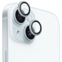 FIXED Kameraüveg edzett üveg alumínium kerettel az iPhone 16/16 Plus hátsó kamera lencséjének védelmére - kék