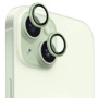 FIXED Kameraüveg edzett üveg alumínium kerettel a hátsó kamera lencséjének védelmére iPhone 16/16 Plus-hoz - zöld
